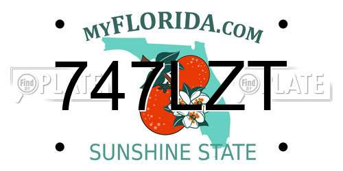 747LZT Florida License Plate