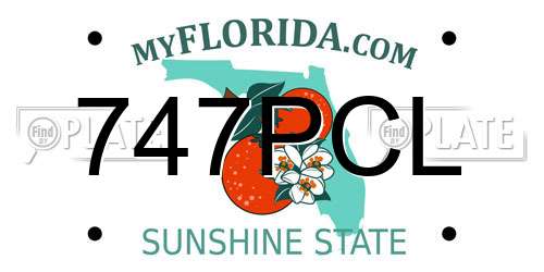 747PCL Florida License Plate