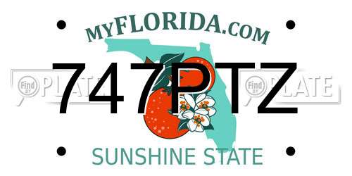 747PTZ Florida License Plate