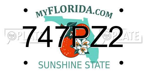 747PZ2 Florida License Plate