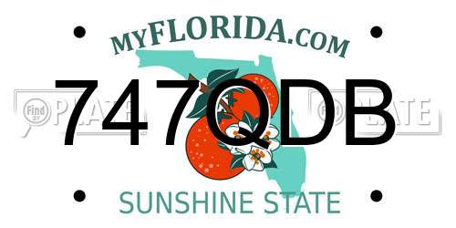 747QDB Florida License Plate