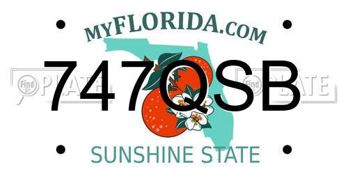 747QSB Florida License Plate
