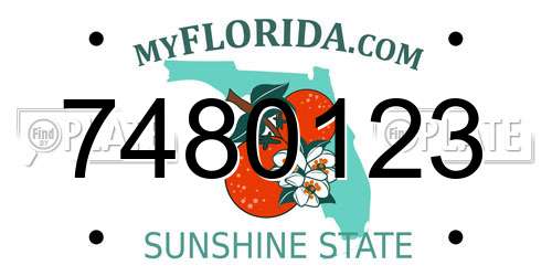 7480123 Florida License Plate
