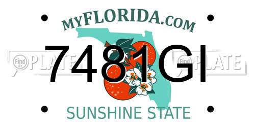 7481GI Florida License Plate