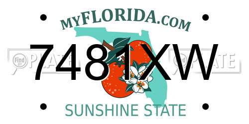 7481XW Florida License Plate