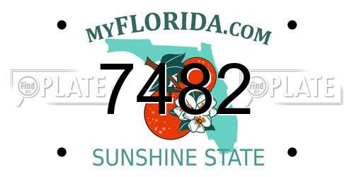 7482 Florida License Plate