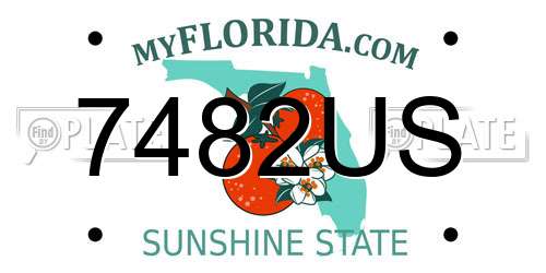 7482US Florida License Plate