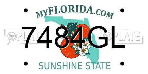 7484GL Florida License Plate