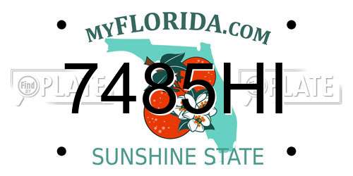 7485HI Florida License Plate