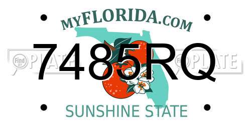 7485RQ Florida License Plate