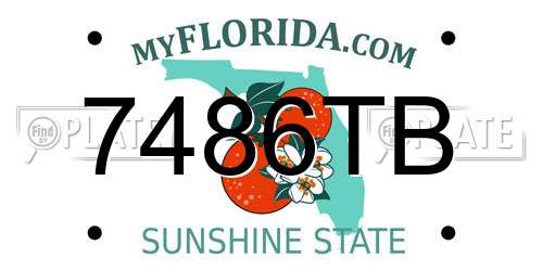 7486TB Florida License Plate