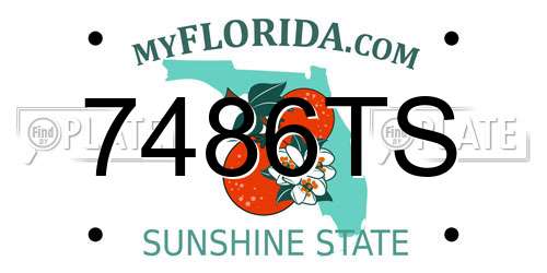 7486TS Florida License Plate