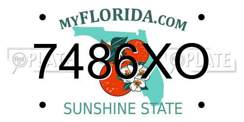 7486XO Florida License Plate
