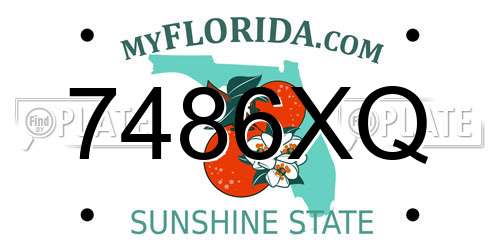7486XQ Florida License Plate