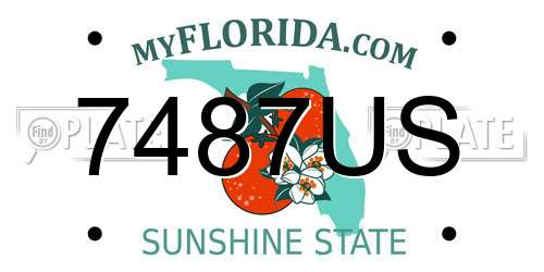 7487US Florida License Plate
