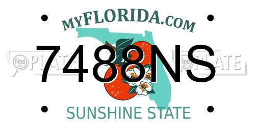 7488NS Florida License Plate