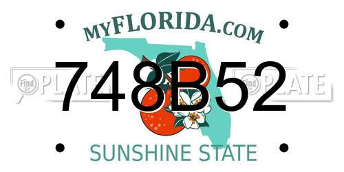 748B52 Florida License Plate
