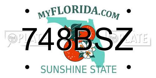 748BSZ Florida License Plate