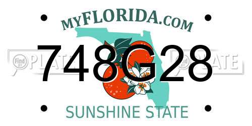 748G28 Florida License Plate
