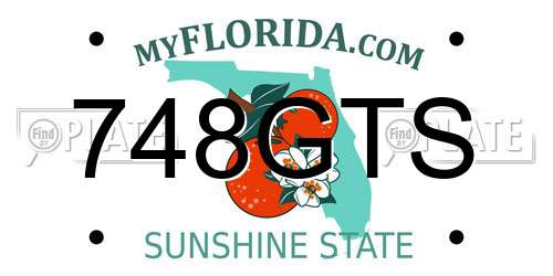 748GTS Florida License Plate