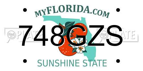 748GZS Florida License Plate