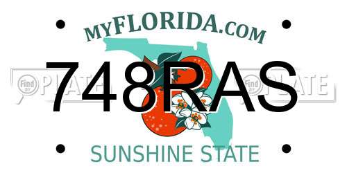 748RAS Florida License Plate
