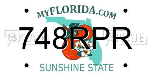 748RPR Florida License Plate