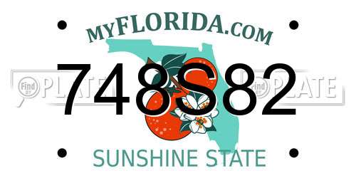 748S82 Florida License Plate