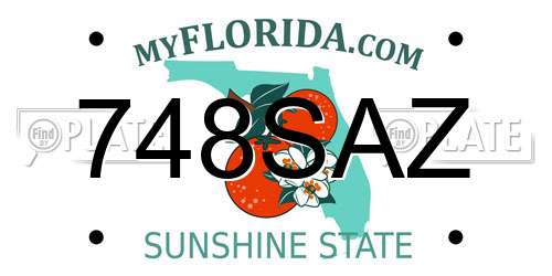 748SAZ Florida License Plate