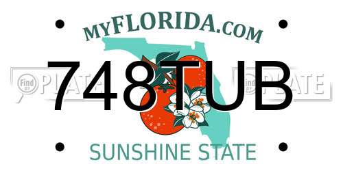 748TUB Florida License Plate