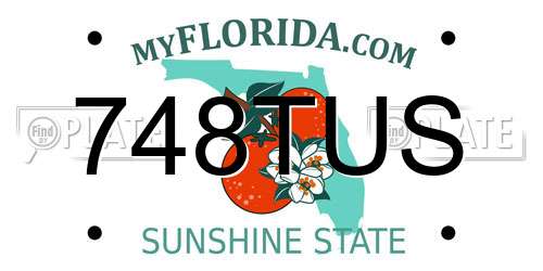 748TUS Florida License Plate
