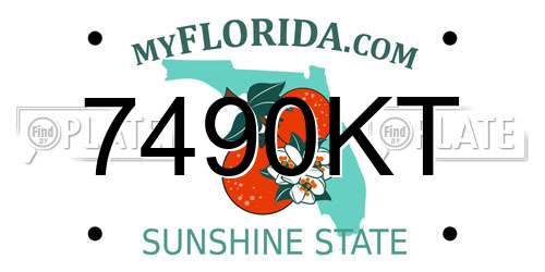 7490KT Florida License Plate
