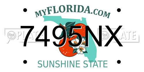 7495NX Florida License Plate