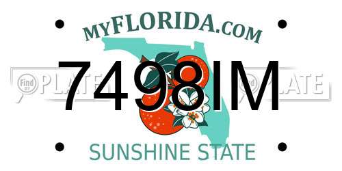 7498IM Florida License Plate
