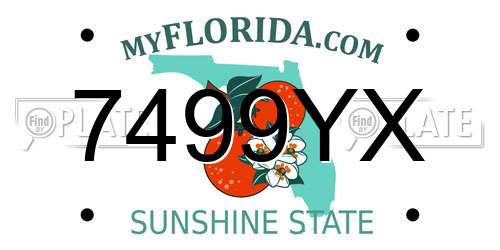 7499YX Florida License Plate