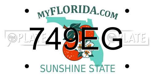 749EG Florida License Plate