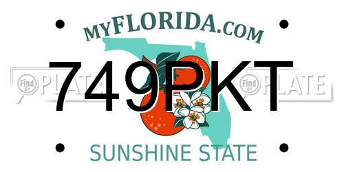 749PKT Florida License Plate