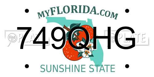 749QHG Florida License Plate