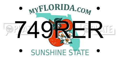 749RER Florida License Plate
