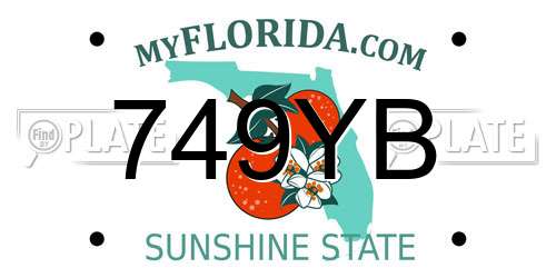 749YB Florida License Plate