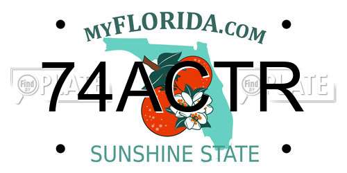 74ACTR Florida License Plate