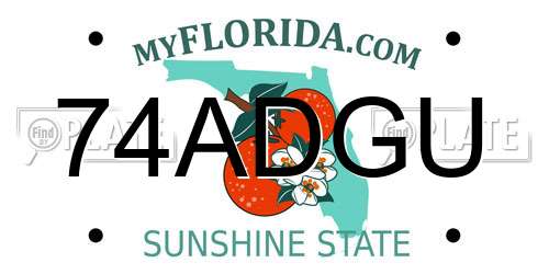74ADGU Florida License Plate