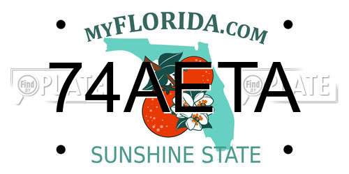 74AETA Florida License Plate
