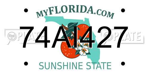 74AI427 Florida License Plate
