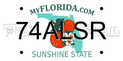 74ALSR Florida License Plate