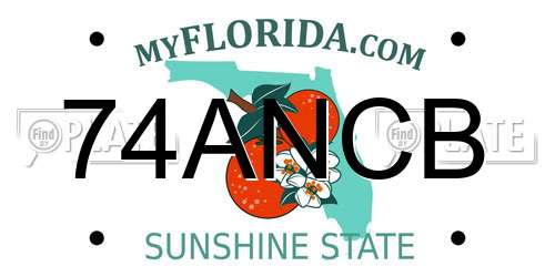 74ANCB Florida License Plate