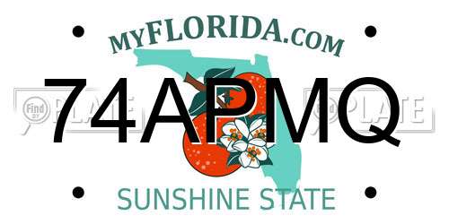 74APMQ Florida License Plate