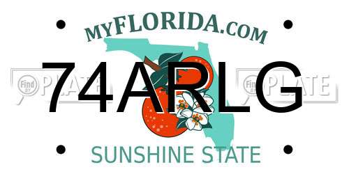 74ARLG Florida License Plate