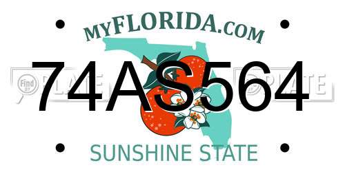 74AS564 Florida License Plate