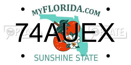 74AUEX Florida License Plate